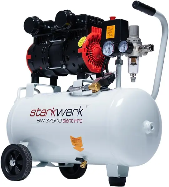 STARKWERK Silent Compressor SW 375/10 Pro, 24 L,